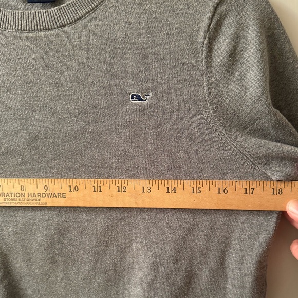 Vineyard Vines kids gray cotton crew neck sweater L (16-18) - Picture 3 of 6
